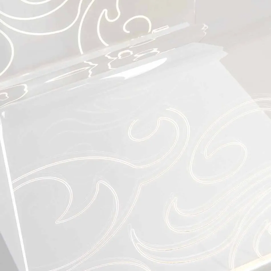 Mesa de centro de plexiglás de design com luz led made in Italy, Chiusi Viadurini