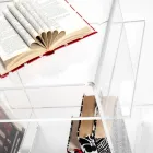 Mesa de centro de plexiglás de design com três prateleiras fabricadas em Itália, Gosto Viadurini