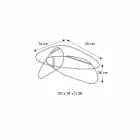 Mesa de centro design em vidro transparente, defumado e gravado fabricado na Itália - Tac Tac Viadurini