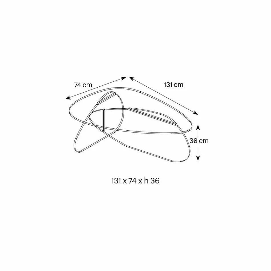 Mesa de centro design em vidro transparente, defumado e gravado fabricado na Itália - Tac Tac Viadurini