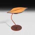 Mesa de serviço em madeira de carvalho e pernas em aço Adam Viadurini