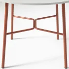 Mesa de centro externa redonda em HPL com base de metal feita na Itália - Makino Viadurini