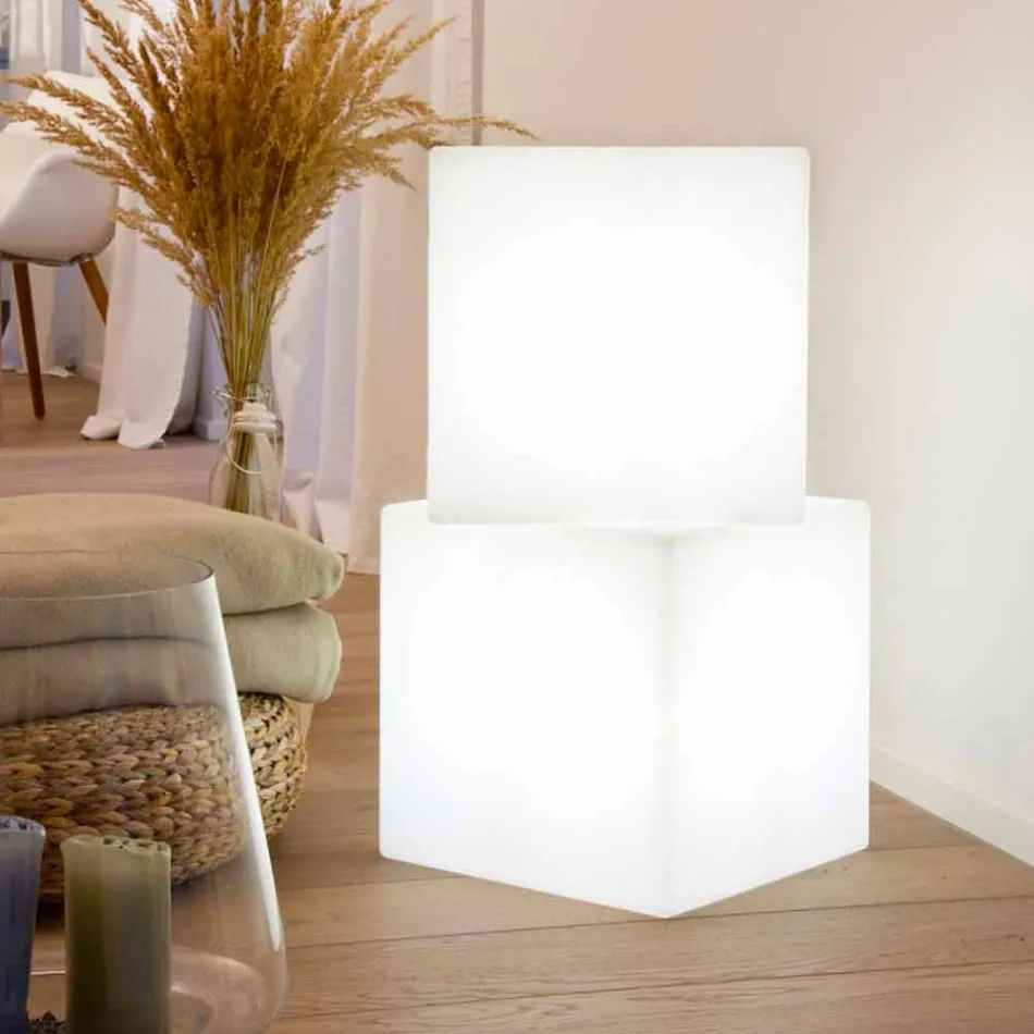 Mesa de Centro Iluminada Colorida de Design Moderno com Opção de Fixação - Dadostar Viadurini