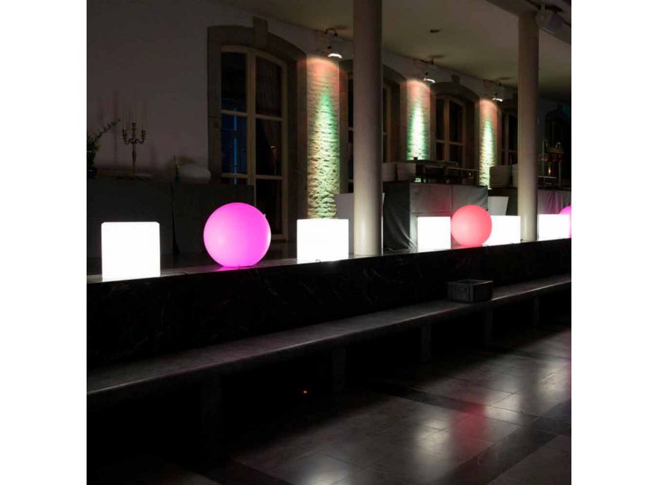 Mesa de Centro Iluminada Colorida de Design Moderno com Opção de Fixação - Dadostar Viadurini