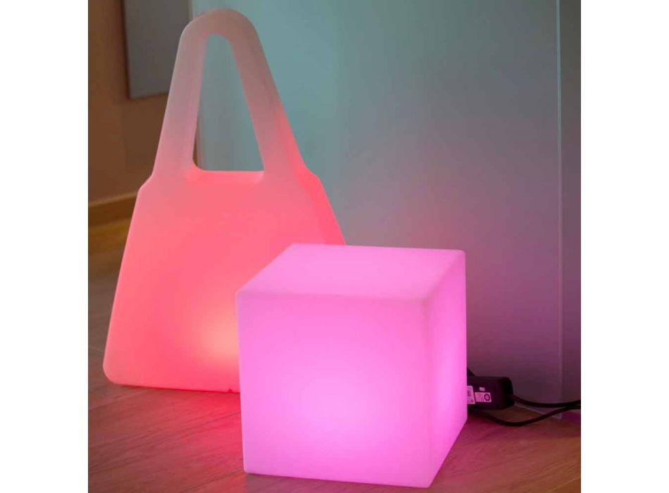 Mesa de Centro Iluminada Colorida de Design Moderno com Opção de Fixação - Dadostar Viadurini