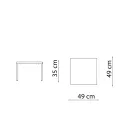 Mesa de centro de jardim empilhável em aço galvanizado fabricado na Itália - Aberdeen Viadurini