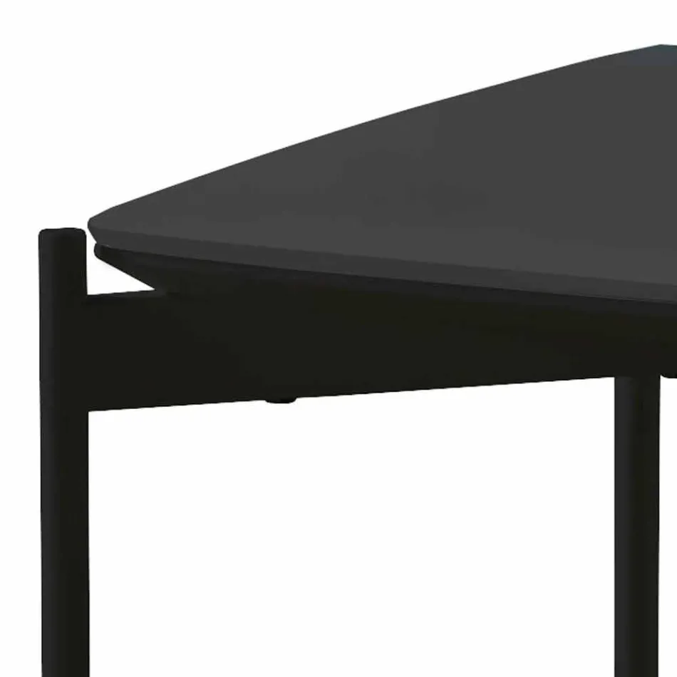 Mesa de centro quadrada de metal e cerâmica com design moderno - porco-espinho Viadurini