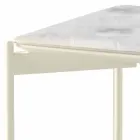 Mesa de centro quadrada de metal e cerâmica com design moderno - porco-espinho Viadurini