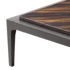 Mesa de café de madeira maciça de design moderno Grilli Zarafa feita na Itália Viadurini