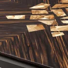 Mesa de café de madeira maciça de design moderno Grilli Zarafa feita na Itália Viadurini