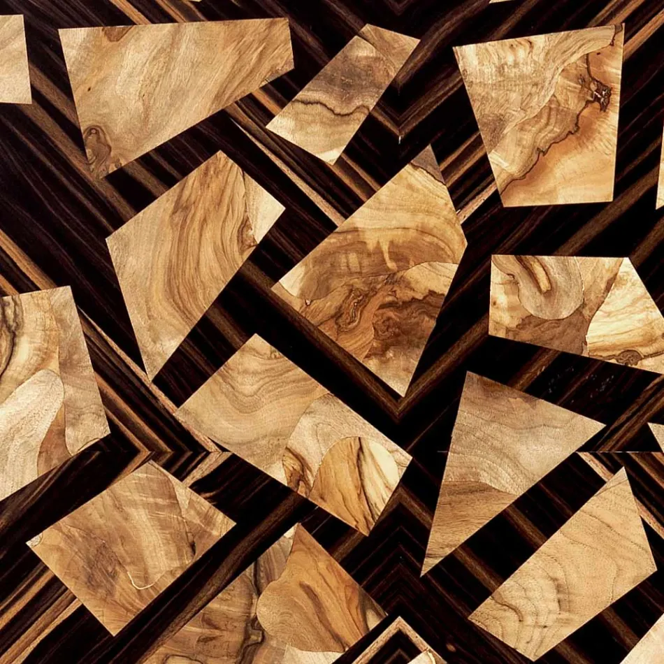 Mesa de café de madeira maciça de design moderno Grilli Zarafa feita na Itália Viadurini