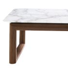 Grilli York design de madeira maciça e mesa de centro de mármore feita na Itália Viadurini