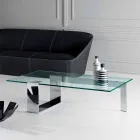 Mesa de centro de vidro extraleve de design moderno fabricada na Itália - Scoby Viadurini