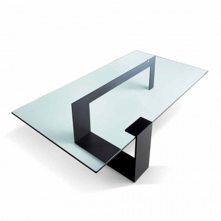 Mesa de centro de vidro extraleve de design moderno fabricada na Itália - Scoby Viadurini