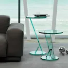 Sofá Mesa Lateral em Vidro Extra-claro Made in Italy - Tarzan Viadurini