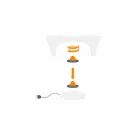 Mesa de centro brilhante com garrafa de vinho espumante, design externo ou interno - Lily by Myyour Viadurini