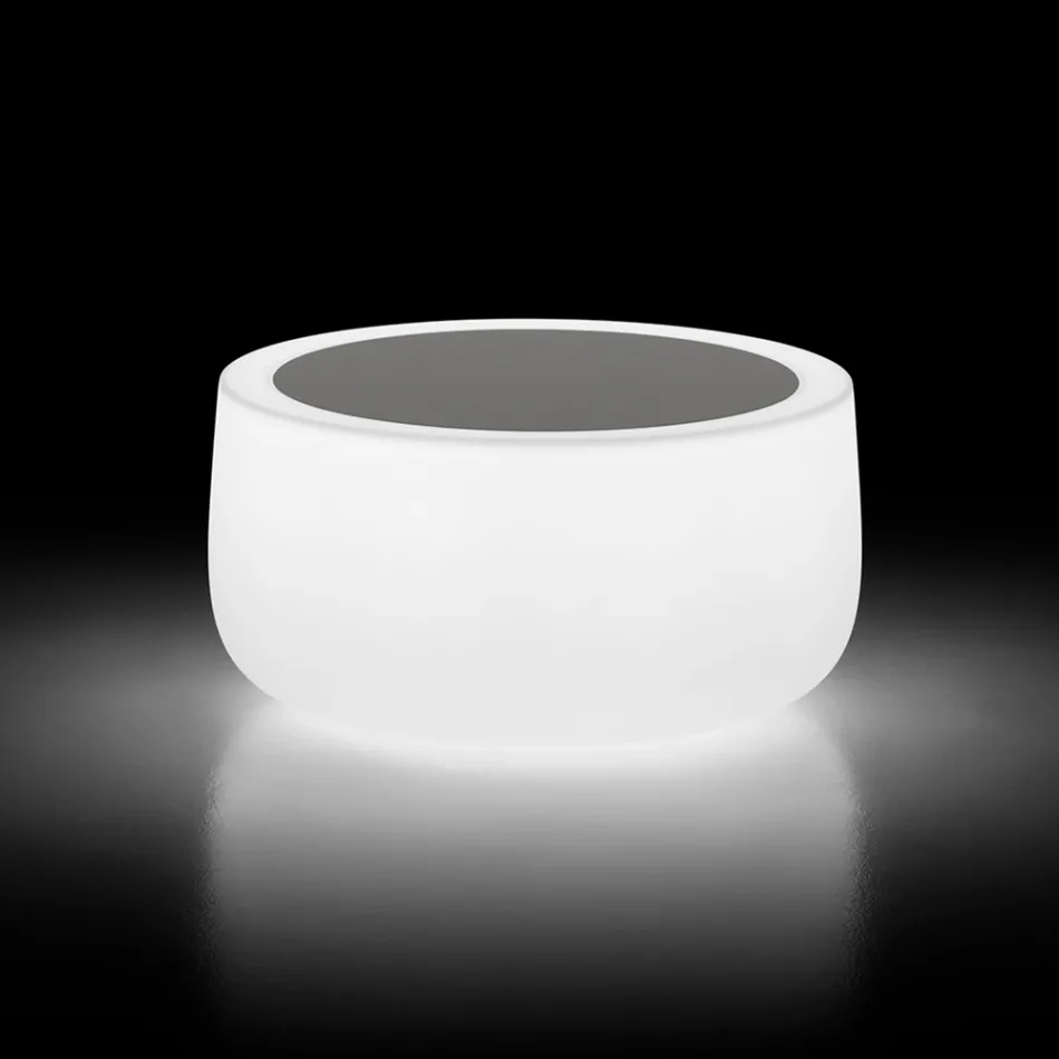 Mesa de centro luminosa externa com luz LED e tampo em Hpl Fabricado na Itália - Belida Viadurini