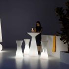 Mesa de centro ao ar livre brilhante em polipropileno branco feito na Itália - Desmond Viadurini