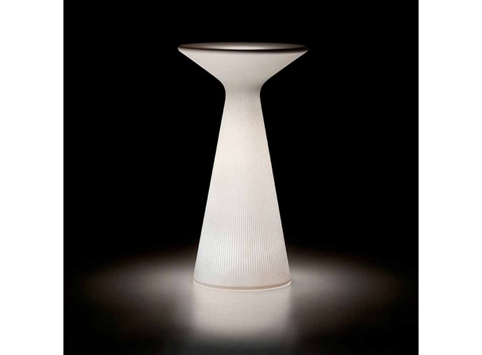 Mesa de centro ao ar livre brilhante em polipropileno branco feito na Itália - Desmond Viadurini