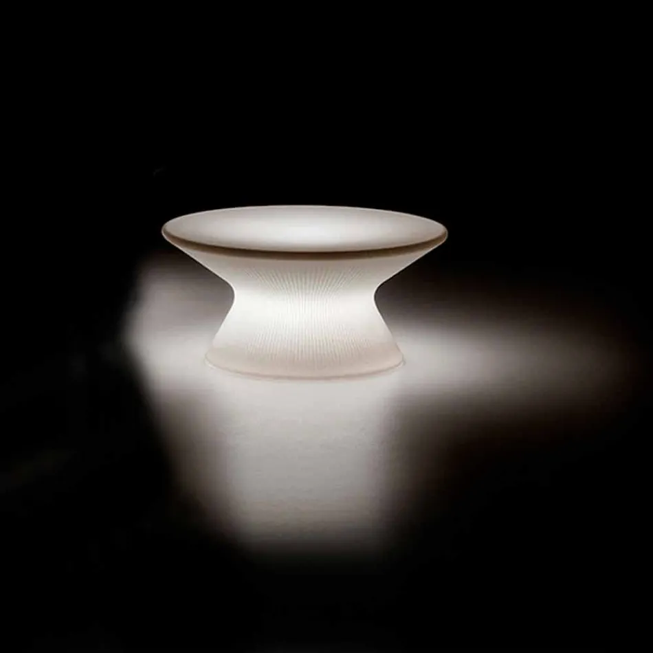 Mesa de centro luminosa externa em polipropileno com LED Made in Italy - Desmond Viadurini