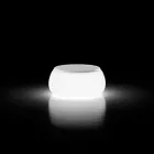 Mesa de centro de jardim redonda brilhante em polietileno fabricado na Itália - Tibaldo Viadurini