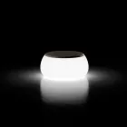 Mesa de centro de jardim redonda brilhante em polietileno fabricado na Itália - Tibaldo Viadurini