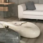 Mesa de centro moderna em formato de pedra fóssil - Beth Viadurini
