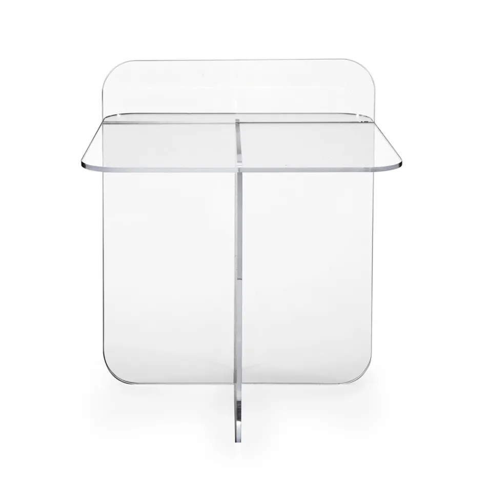 Mesa de centro moderna de plexiglass para sala de estar fabricada na Itália - Ariel Viadurini