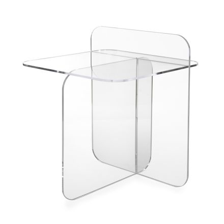 Mesa de centro moderna de plexiglass para sala de estar fabricada na Itália - Ariel Viadurini