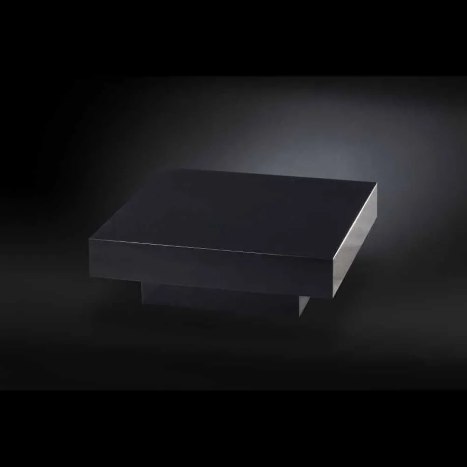 Mesa de centro contemporânea de madeira revestida de metacrilato Loft Cadeau Viadurini