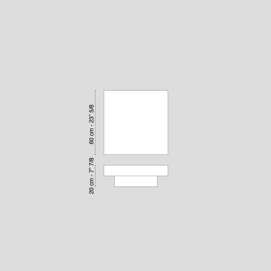 Mesa de centro contemporânea de madeira revestida de metacrilato Loft Cadeau Viadurini