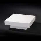 Mesa de centro contemporânea de madeira revestida de metacrilato Loft Cadeau Viadurini