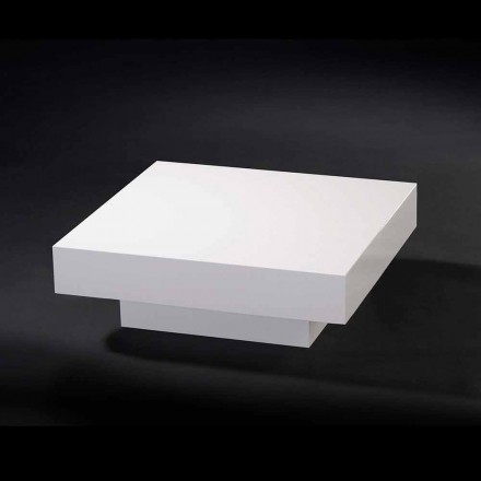 Mesa de centro contemporânea de madeira revestida de metacrilato Loft Cadeau Viadurini