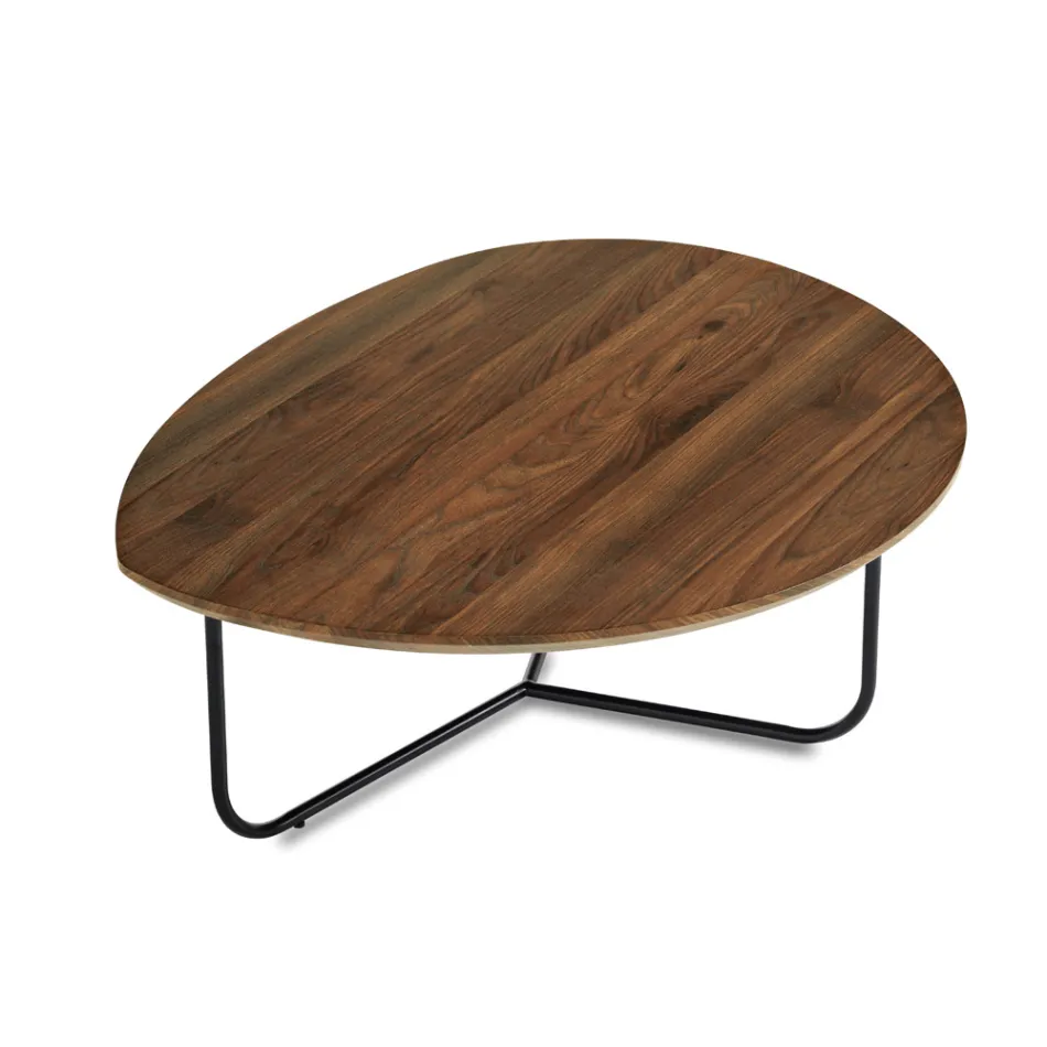 Relia - Mesa de centro moderna em MDF e metal pintado com diversos acabamentos. Viadurini