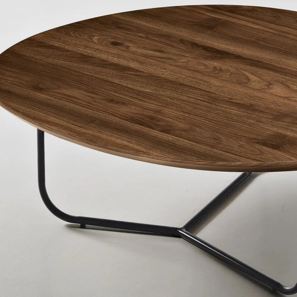 Relia - Mesa de centro moderna em MDF e metal pintado com diversos acabamentos. Viadurini