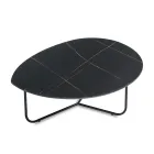 Relia - Mesa de centro moderna em MDF e metal pintado com diversos acabamentos. Viadurini