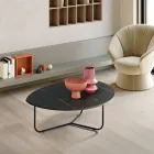 Relia - Mesa de centro moderna em MDF e metal pintado com diversos acabamentos. Viadurini
