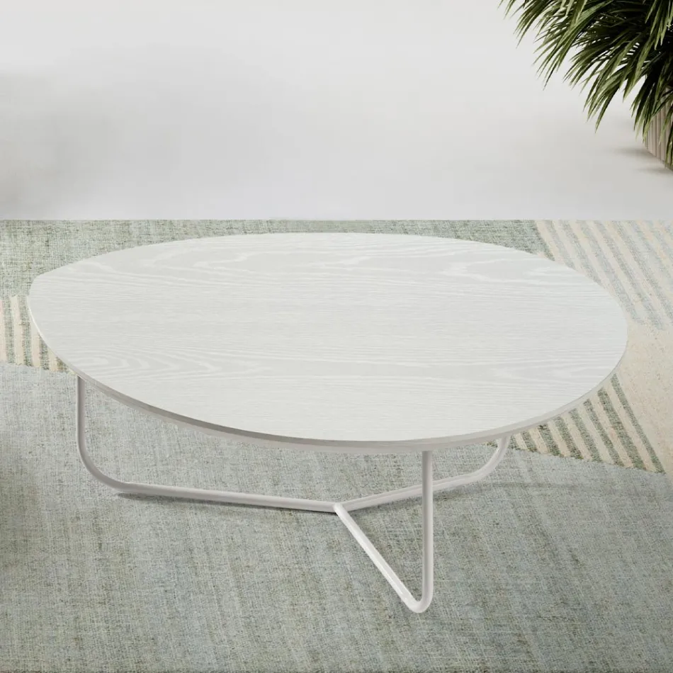Relia - Mesa de centro moderna em MDF e metal pintado com diversos acabamentos. Viadurini