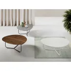Relia - Mesa de centro moderna em MDF e metal pintado com diversos acabamentos. Viadurini