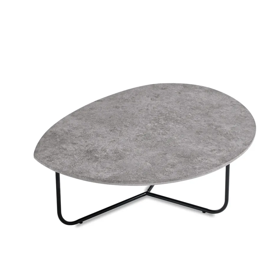 Relia - Mesa de centro moderna em MDF e metal pintado com diversos acabamentos. Viadurini