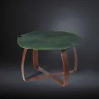 mesa de café contemporânea metal corte a laser flor forma Andy Viadurini