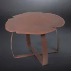 mesa de café contemporânea metal corte a laser flor forma Andy Viadurini