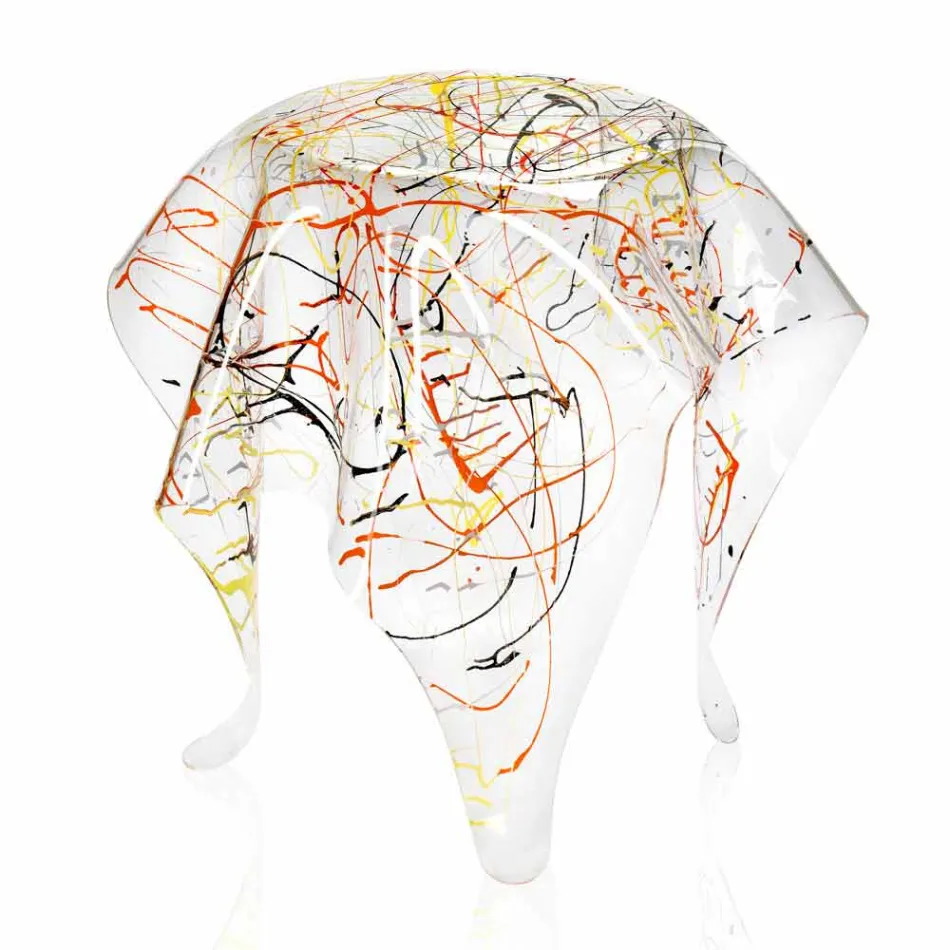 Moderno feito em Itália plexiglass mesa de centro multicolor, Otto Viadurini