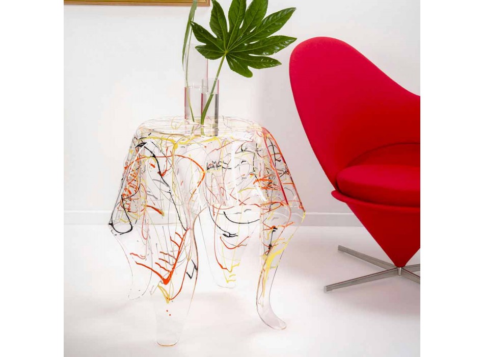 Moderno feito em Itália plexiglass mesa de centro multicolor, Otto Viadurini