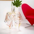 Mesa de café moderna multicolorida de plexiglass feita na Itália, Otto