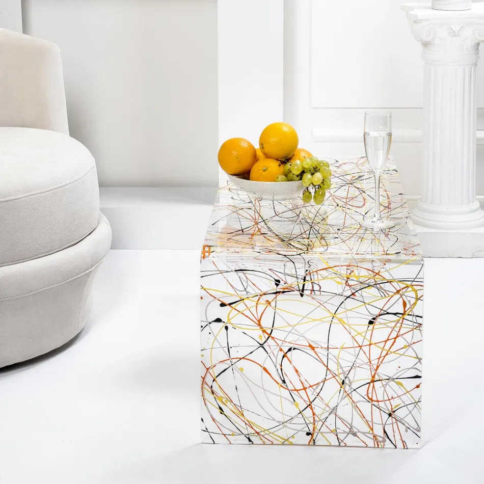 Mesa de centro moderna em plexiglass fabricada na Itália - Vichy Viadurini