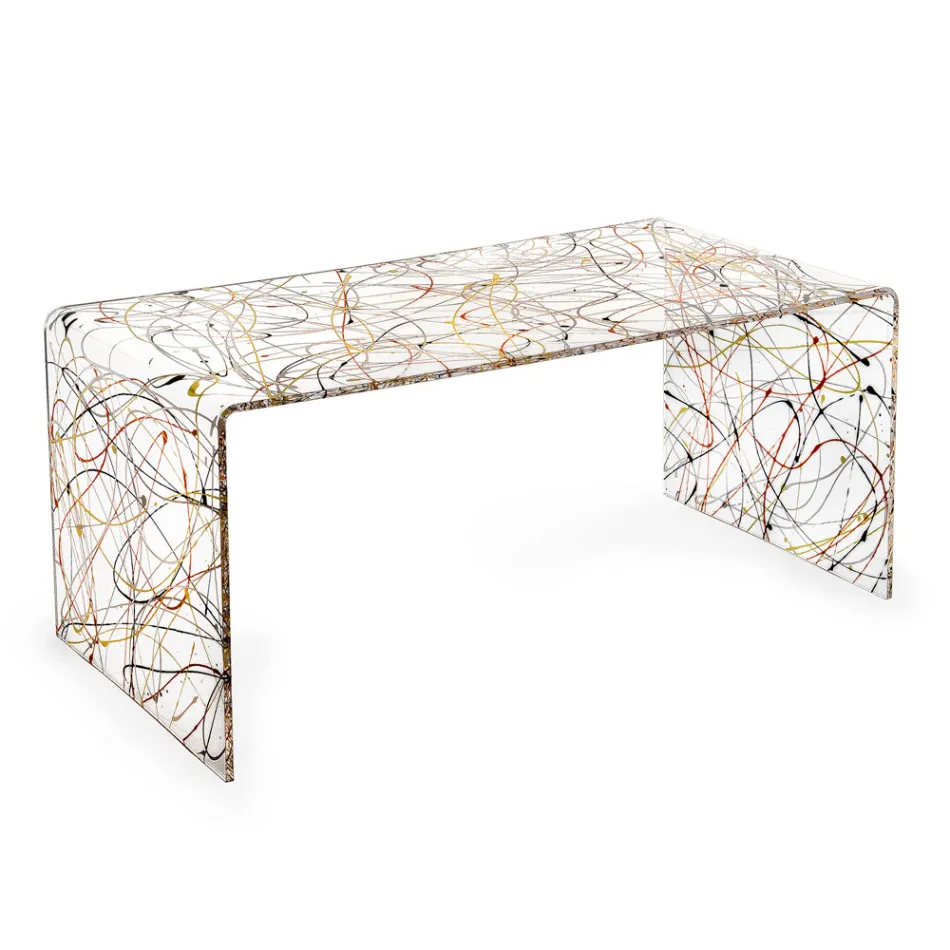 Mesa de centro moderna em plexiglass fabricada na Itália - Vichy Viadurini