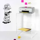 Mesa de centro contemporânea de plexyglass L50 x A76 x P40 cm Aza, made in Italy Viadurini