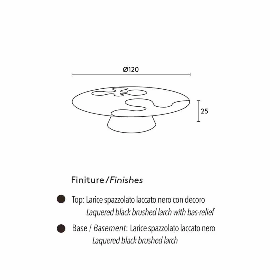 Mesa de centro contemporânea em madeira de lariço laqueada Viadurini
