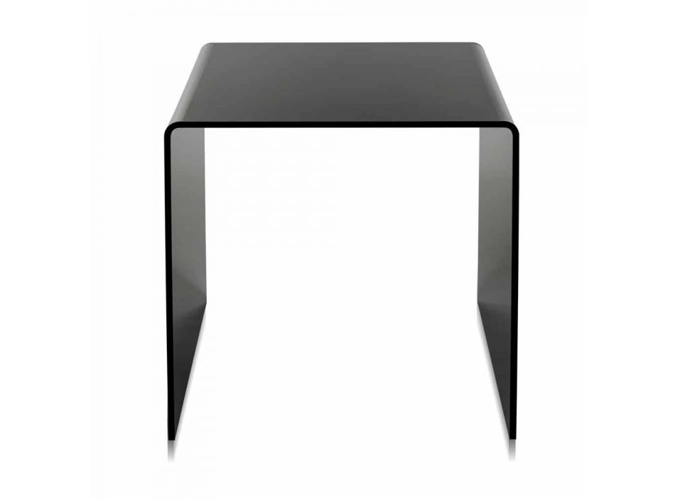 Mesa de centro preta contemporânea 50x50cm Terry Big, fabricada na Itália Viadurini